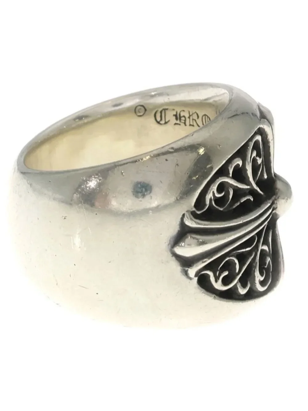 Chrome Hearts Classic Oval Cross Ring Silver
